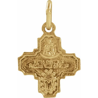 14K Yellow Gold 4-Way Cross Pendant
