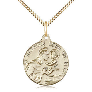 14kt Gold Filled Saint Anthony Medal Catholic Jewelry