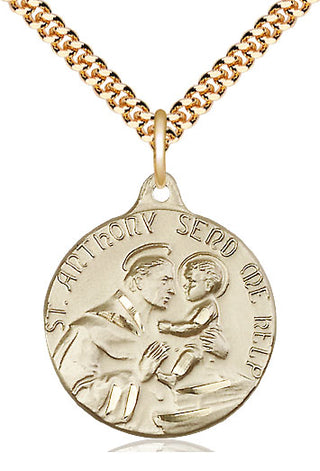 14kt Gold Filled Saint Anthony Medal Catholic Jewelry