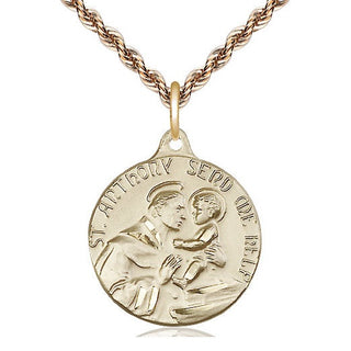 14kt Gold Filled Saint Anthony Medal Catholic Jewelry