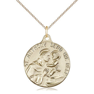 14kt Gold Saint Anthony Medal