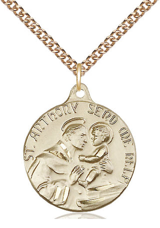 14kt Gold Saint Anthony Medal