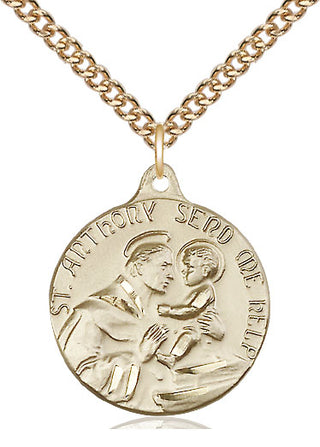 14kt Gold Saint Anthony Medal