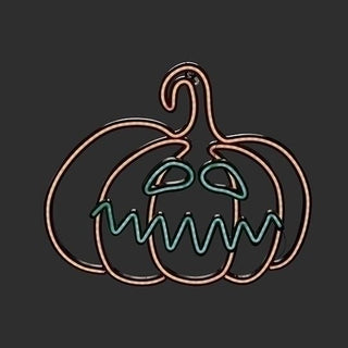 13-Inch Lighted Jack-O-Lantern Neon Wall Decor