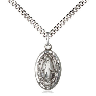 Pewter Miraculous Medal Religious Jewelry