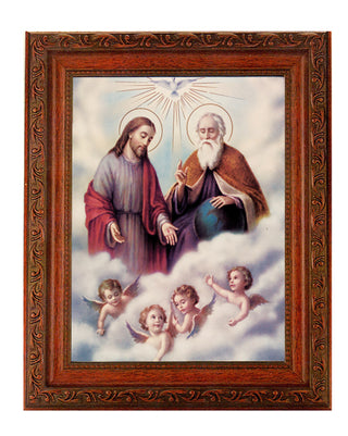The Trinity In Ornate Wood Frame 10" X 12"