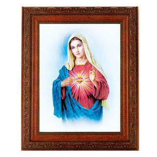 Immaculate Heart Ornate Wood Frame 10" X 12"