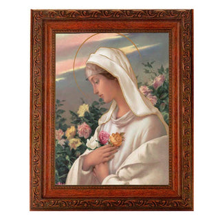 Mystical Rose In Orante Wood Frame 10" X 12"