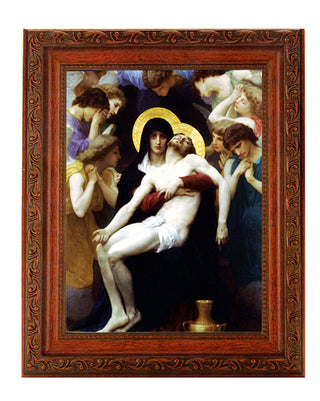 Bouguereau: Pieta In Ornate Wood Frame 10" X 12"