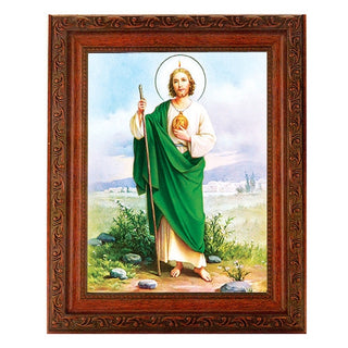 St. Jude In Ornate Wood Frame 10" X 12"
