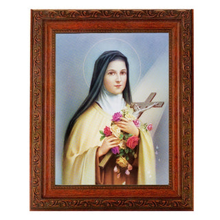 St. Therese In Ornate Wood Frame 10X12" 8X10 Print