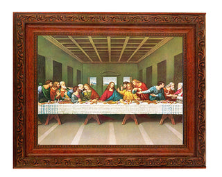 Davinci-Last Supper In Ornate Wood Frame 8X10 Print