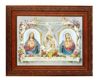 Baby Room Blessing In Ornate Wood Frame 10" X 12"