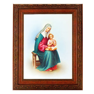 St. Anne In Ornate Wood Frame 10" X 12"