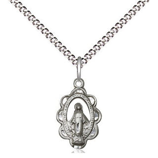 Sterling Silver Miraculous Medal Religious and Catholic Jewelry