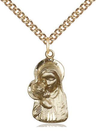 14kt Gold Filled Madonna & Child Medal Religious Jewelry