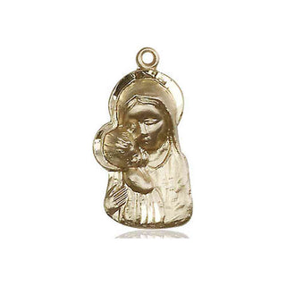 14kt Gold Madonna & Child Medal
