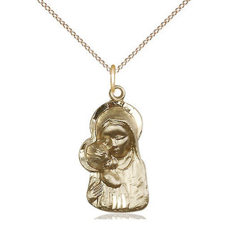 14kt Gold Madonna & Child Medal
