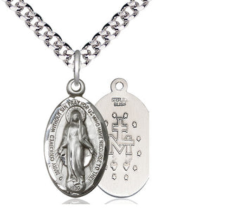Pewter Miraculous Medal Catholic Jewelry