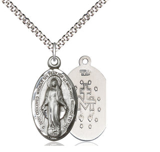 Pewter Miraculous Medal Catholic Jewelry