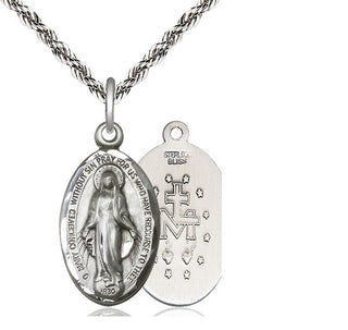 Sterling Silver Miraculous Medal Catholic Jewelry