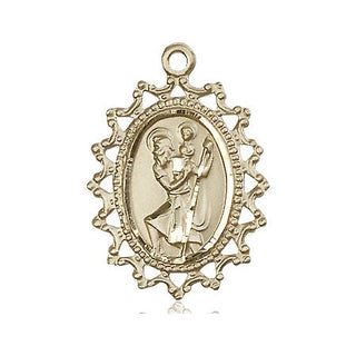 14kt Gold Saint Christopher Medal