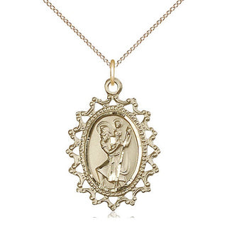 14kt Gold Saint Christopher Medal
