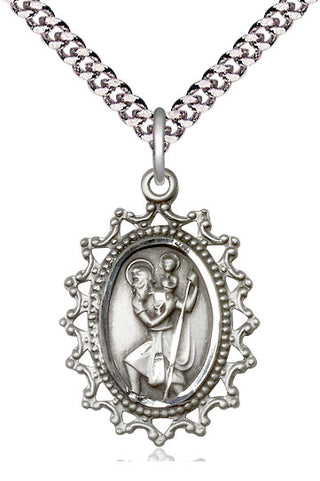 Sterling Silver Saint Christopher Medal Catholic Jewelry