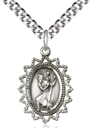 Sterling Silver Saint Christopher Medal Catholic Jewelry