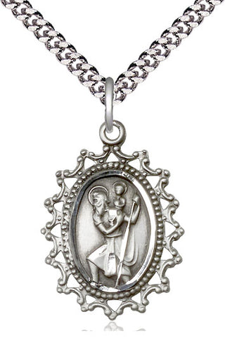 Sterling Silver Saint Christopher Medal Catholic Jewelry