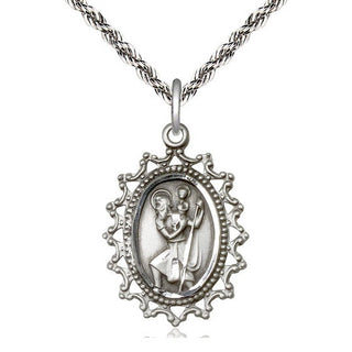 Sterling Silver Saint Christopher Medal Catholic Jewelry