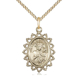 14kt Gold Filled Our Lady of Czestochowa Medal Catholic Jewelry