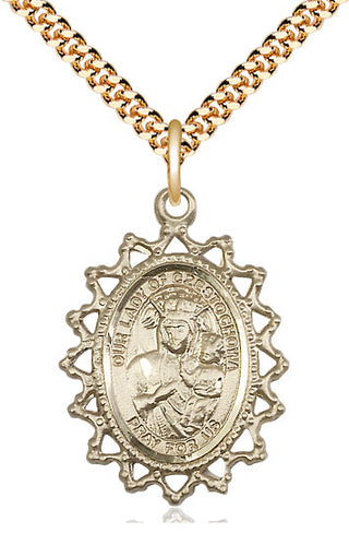 14kt Gold Filled Our Lady of Czestochowa Medal Catholic Jewelry