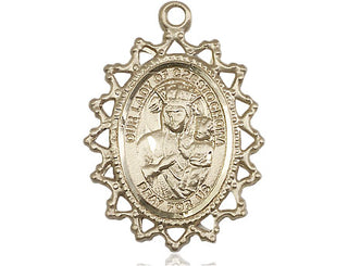 14kt Gold Our Lady of Czestochowa Medal