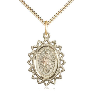 14kt Gold Filled Our Lady of Guadalupe Medal Catholic Jewelry