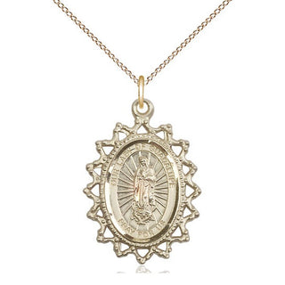 14kt Gold Filled Our Lady of Guadalupe Medal Catholic Jewelry