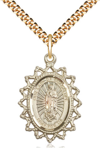 14kt Gold Filled Our Lady of Guadalupe Medal Catholic Jewelry