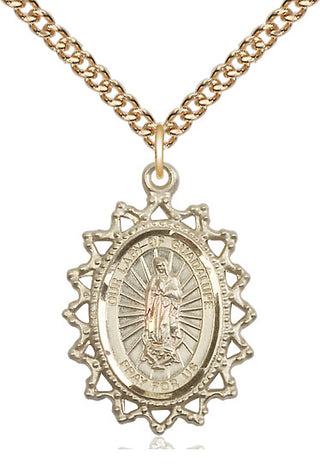 14kt Gold Our Lady of Guadalupe Medal