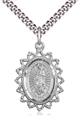 Sterling Silver Our Lady of Guadalupe Medal Catholic Jewelry