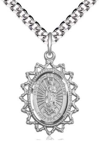 Sterling Silver Our Lady of Guadalupe Medal Catholic Jewelry