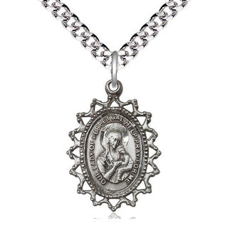 Sterling Silver Our Lady of Perpetual Help Medal Catholic Jewelry