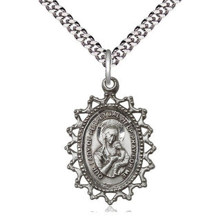 Sterling Silver Our Lady of Perpetual Help Medal Catholic Jewelry
