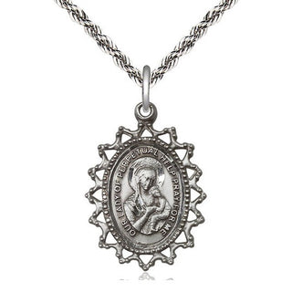 Sterling Silver Our Lady of Perpetual Help Medal Catholic Jewelry