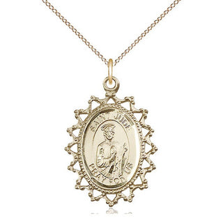 14kt Gold Saint Jude Medal