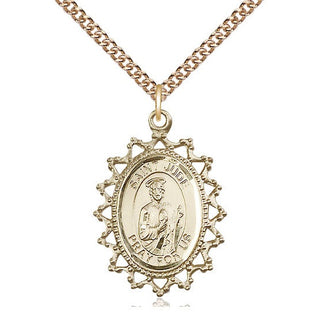14kt Gold Saint Jude Medal
