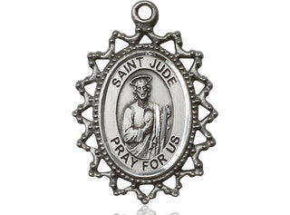 Sterling Silver Saint Jude Medal Catholic Jewelry
