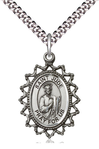Sterling Silver Saint Jude Medal Catholic Jewelry