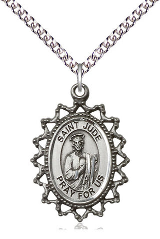 Sterling Silver Saint Jude Medal Catholic Jewelry