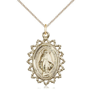 14kt Gold Filled Miraculous Medal Catholic Jewelry
