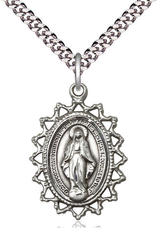 Pewter Miraculous Medal Catholic Jewelry